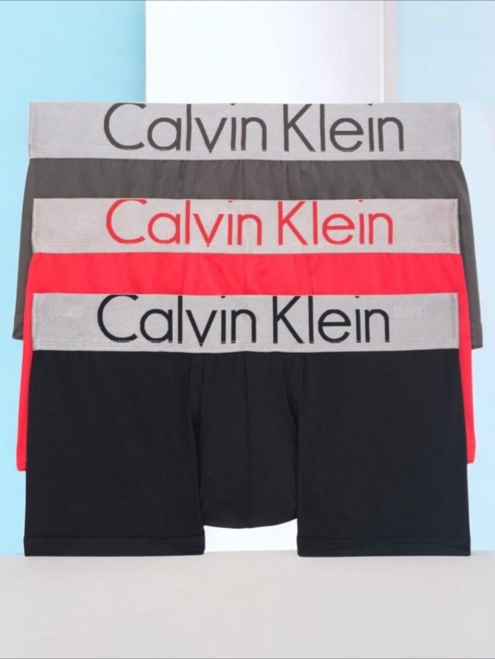 Calvin Klein Steel Men's 3-Pk. Micro Low-Rise Trunks